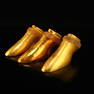 Three Chinese Horse's Hoof Shape Gold Bullion