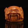 Natural Olive Nut Thumb Ring - Fortune Taoism Deity