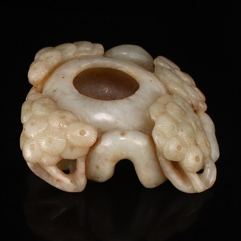 Vintage Chinese Hetian Jade Pine Tree Brush Washer (1 of 6)