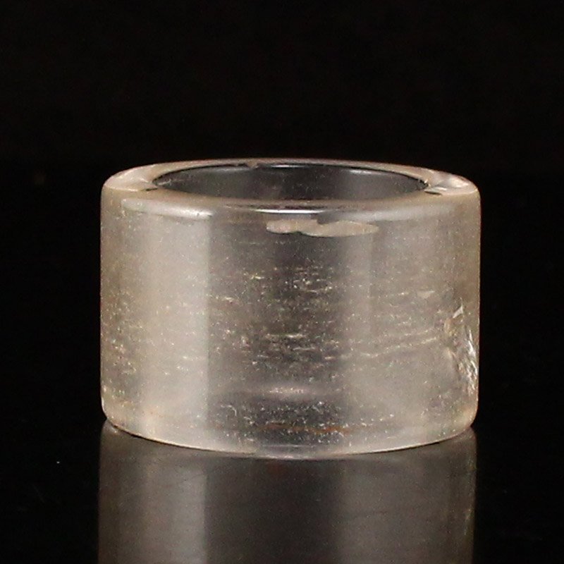Chinese White Crystal Bowman Thumb Ring: Chinese White Crystal Bowman Thumb Ring US Size: 11 Dimension: 23 x 20(mm) 0.91 x 0.79(inches) Weight: 0.05 lbs/21 g