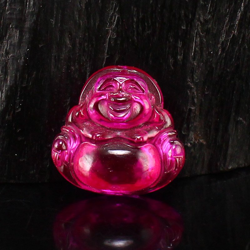 Beautiful Ruby Laughing Buddha Pendant (1 of 6)