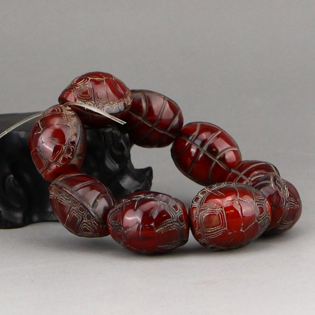 Vintage Chinese Ox Horn Turtle Shell Bracelet (1 of 7)
