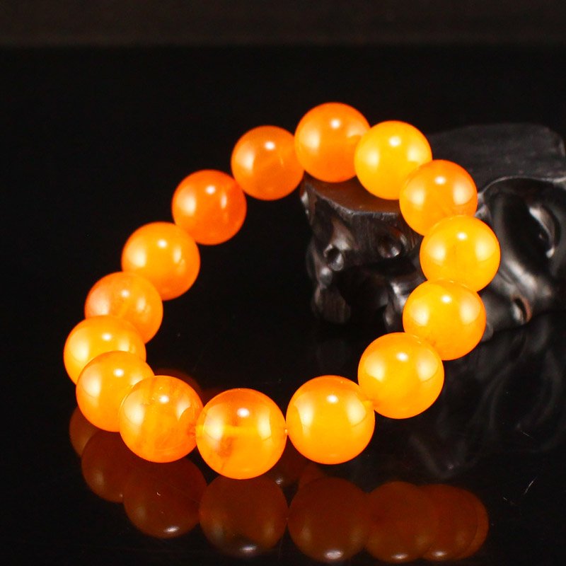 28.1 G Natural Amber Beads Bracelet (1 of 7)