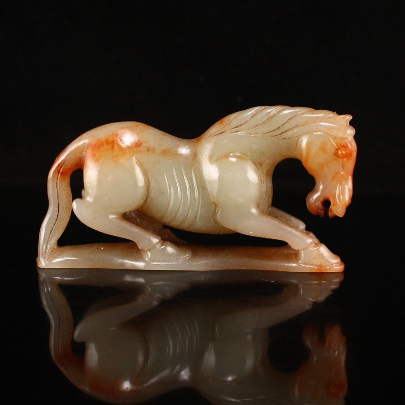 Vintage Chinese Hetian Jade Lucky Horse Statue (1 of 6)