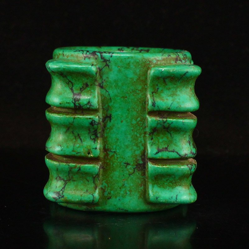 Vintage Turquoise Carved Cong Statue (1 of 6)