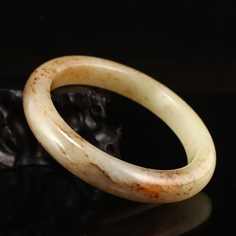 Inside Diameter 57 MM Chinese Hetian Jade Bracelet (1 of 6)