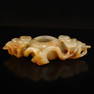 Vintage Chinese Hetian Jade Pine Tree Brush Washer