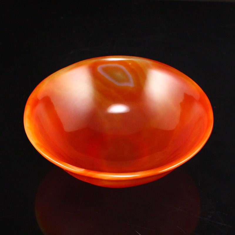 Chinese Red Agate Bowl w Certificate (1 of 7)