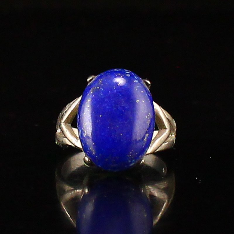 Beautiful Sterling Silver Inlay Lapis Lazuli Ring (1 of 7)