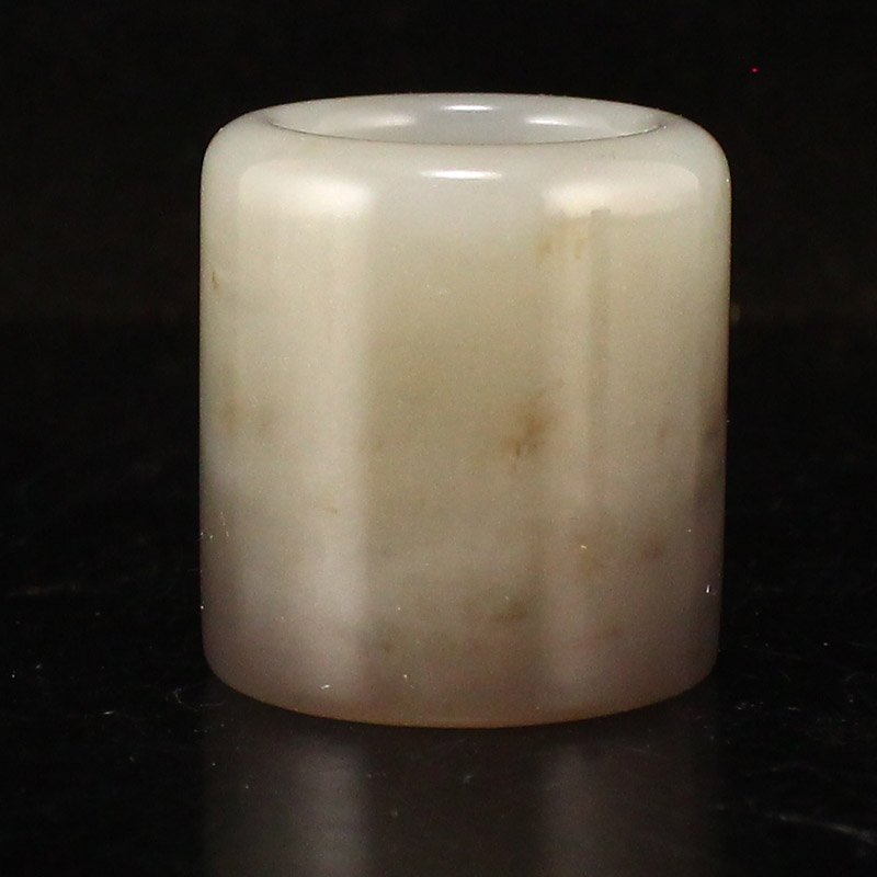 Chinese Natural Hetian Jade Thumb Ring (1 of 7)