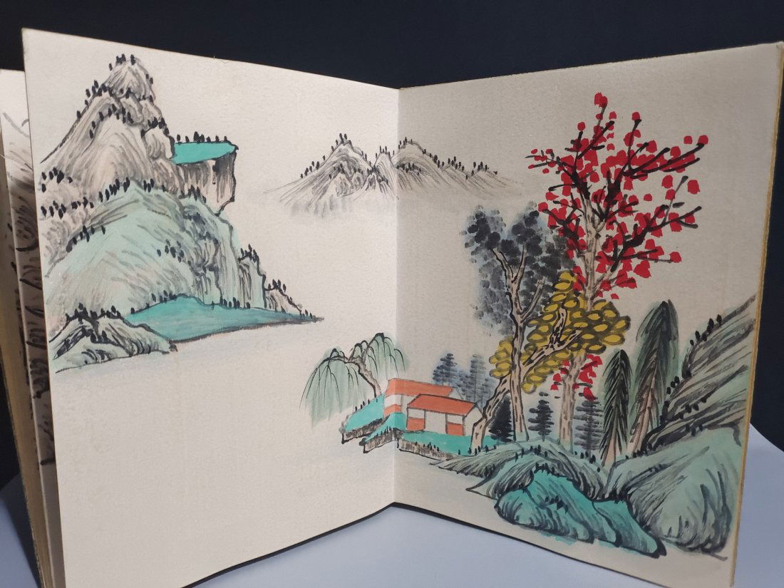 Chinese Watercolour on Xuan Paper Painting Album (1 of 9)