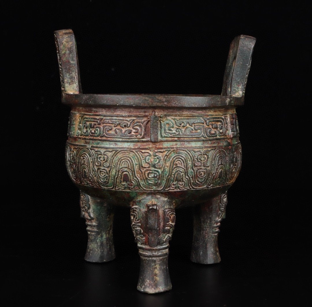 Vintage Chinese Bronze Double Ears 3 Legs Incense Burner (1 of 9)