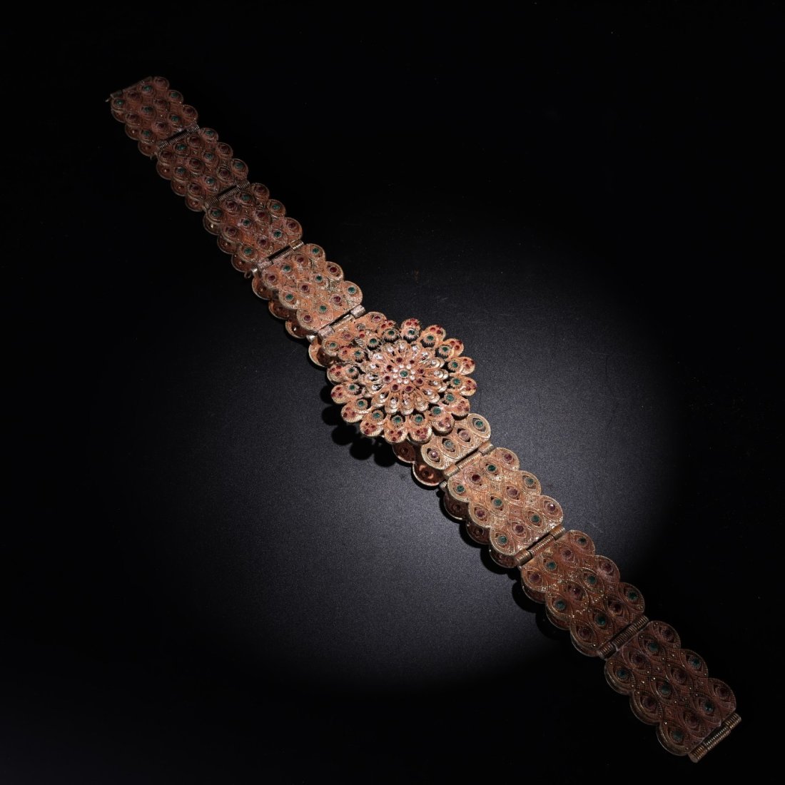 Vintage Openwork Chinese Hetian Jade Bracelet (1 of 8)