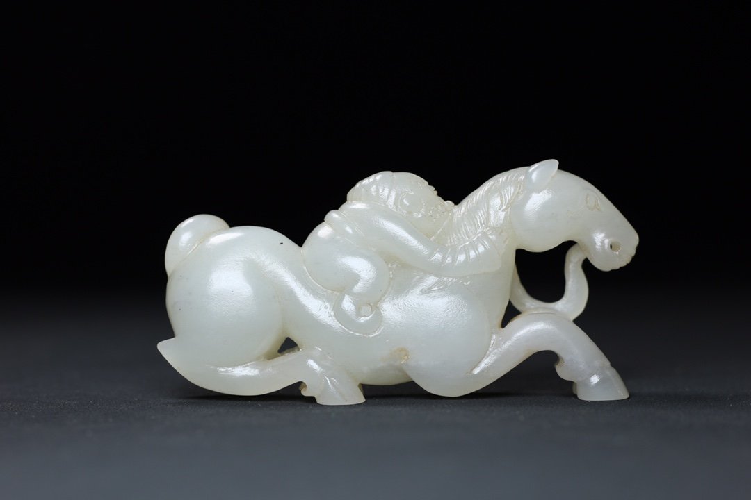 Vintage Hetian Jade Figure & Horse Statue (1 of 9)