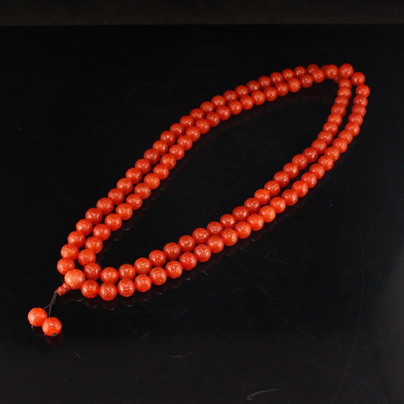 Vintage Red Agate Beads Prayer Neckalce (1 of 8)