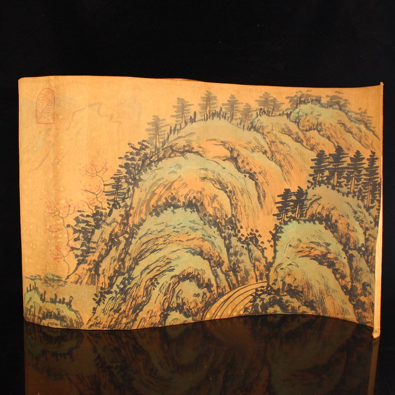 Watercolour On Xuan Paper Painting - Wang Meng Bai: Vintage Chinese Watercolour On Xuan Paper Painting - Wang Meng Bai (1888-1934) w Lacquerware Box Dimension: 274 (mm) 10.79(inches) Dimension: 298 x 61 x 60(mm) 11.73 x 2.40 x 2.36(inches) Gross Weight