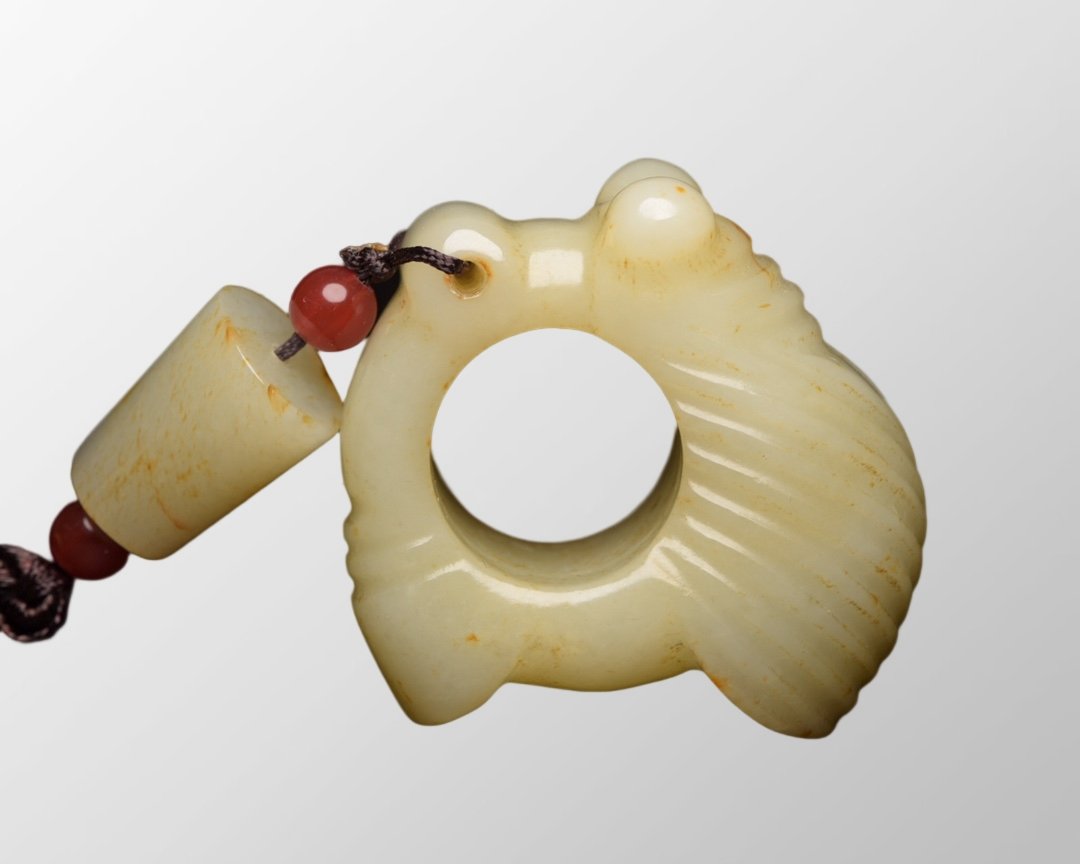 Chinese Natural Hetian Jade Dragon Pendant (1 of 10)