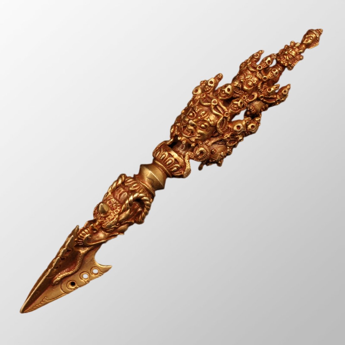 Vintage Buddhism Gilt Gold Bronze Pestle XiangMo (1 of 10)