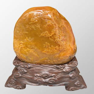 Chinese Qing Dynasty Tianhuang Stone Low Relief Pine Tree & Figure Seal Statue: Chinese Qing Dynasty Tianhuang Stone Low Relief Pine Tree & Figure Seal StatueDimension:160 x 160 x 95 (mm)6.30 x 6.30 x 3.74 (inches)Weight:3.17 lbs/ 1437.8 g The total weight does not include the ba