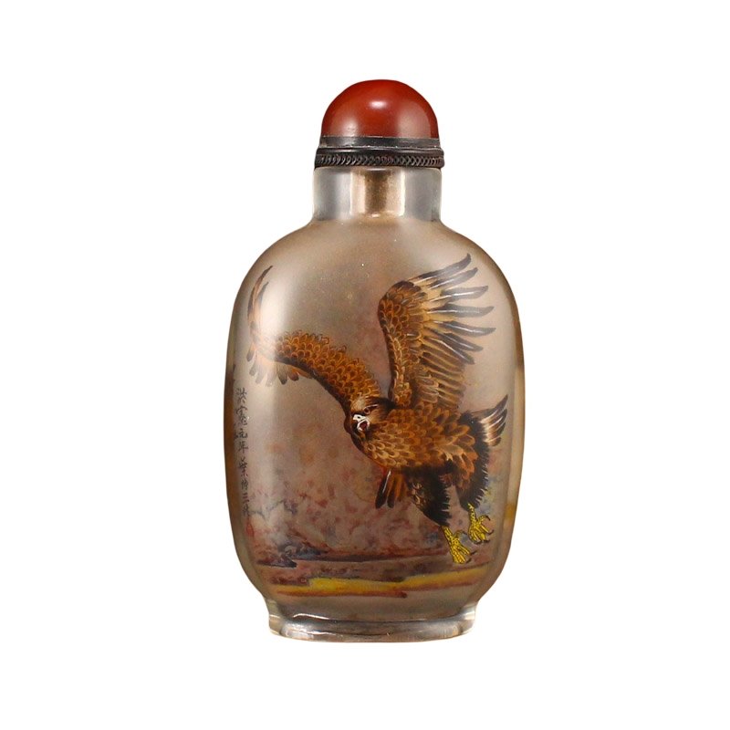 Old Chinese Peking Glass Inside Painting Snuff Bottle: Old Chinese Peking Glass Inside Painting Snuff Bottle Dimension: 94 x 52 x 28(mm) 3.7 x 2.05 x 1.1(inches) Weight: 0.2lbs/92 g