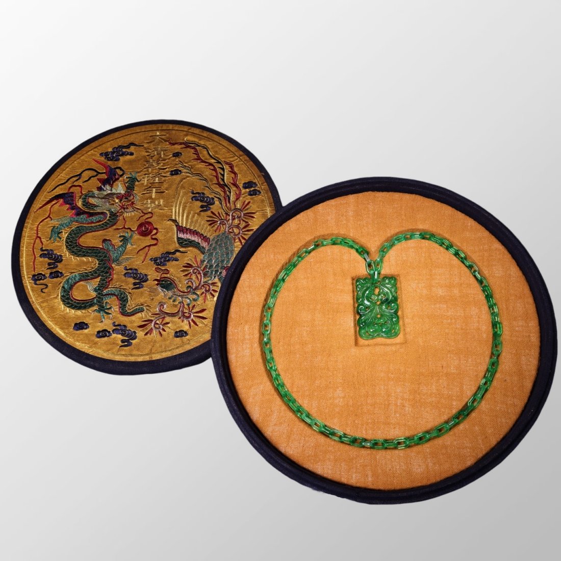 Superb Natural Jadeite Double Phoenix Pendant/Necklace w Box (1 of 10)