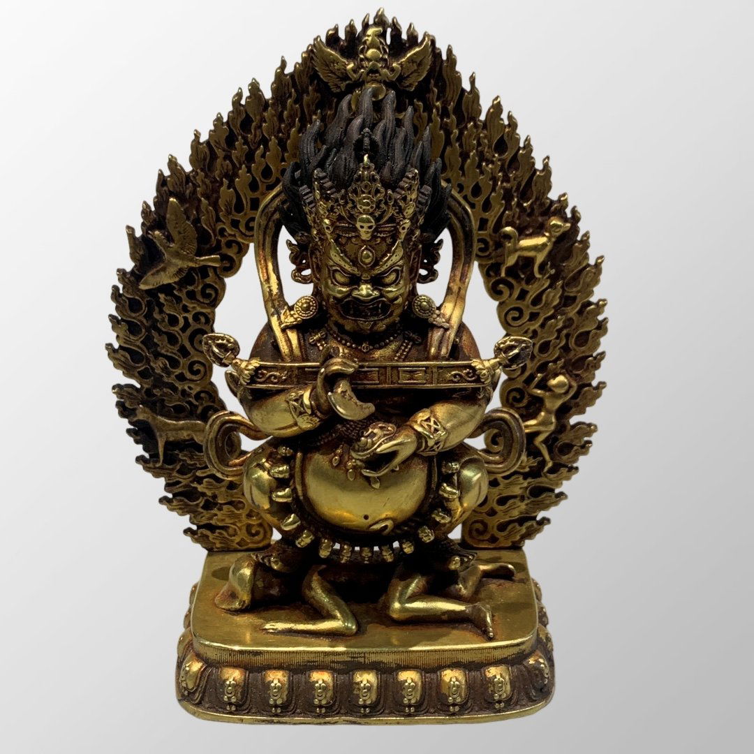 Vintage Tibetan Buddhism Gilt Gold Bronze Buddha Statue (1 of 10)