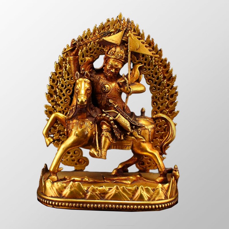 Old Tibetan Gilt Gold Bronze Buddha Statue (1 of 7)