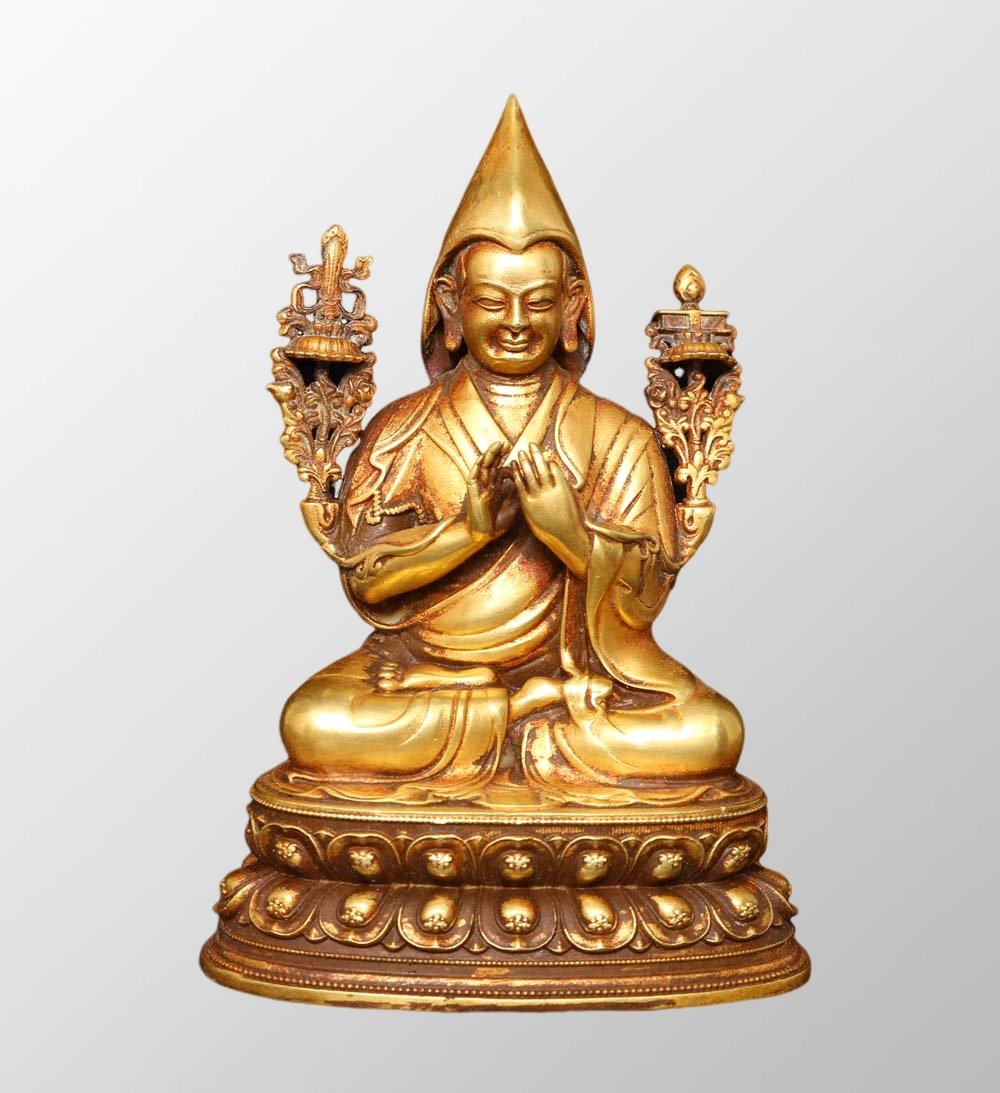 Tibetan Buddhism Gilt Gold Bronze Buddha Statue (1 of 10)