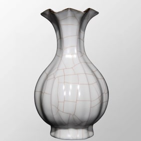 Chinese Guan Kiln White Glaze Porcelain Vase