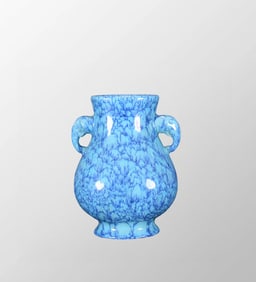 Chinese Variable Glaze Jun Kiln Double Ears Porcelain Pot