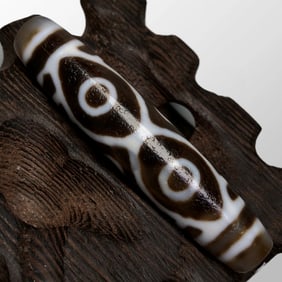 Tibetan Buddhism 6 Eyes DZI Agate Lucky Pendant