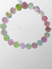 High Quality Natural Multicolor Tourmaline Beads Bracelet,Rainbow Tourmaline Beaded Bracelet
