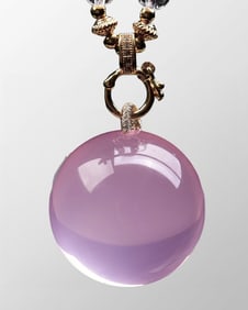 Chinese Pink Crystal Bead Pendant