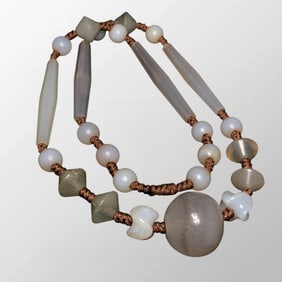 Old Chinese Agate Beads Necklace