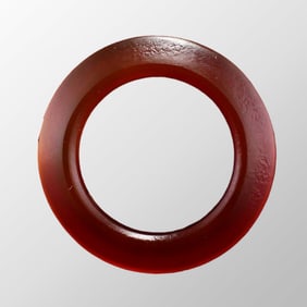 Chinese Natural Red Agate Ring Pendant