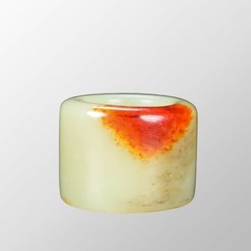 Old Chinese Hetian Jade Thumb Ring