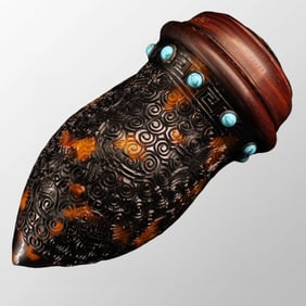 Openwork Tortoiseshell Inlay Gems Cricket Pot