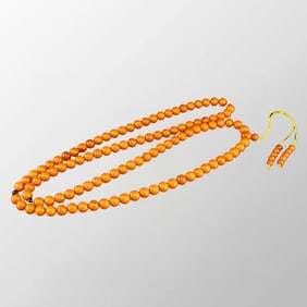 13 MM 108 Beads Vintage Amber Beads Prayer Necklace