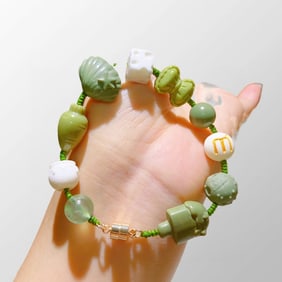 Beautiful Chinese Natural Alashan Agate Beads Bracelet