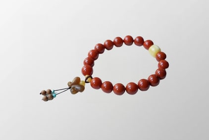 10mm Chinese Nanhong Agate Beads Bracelet