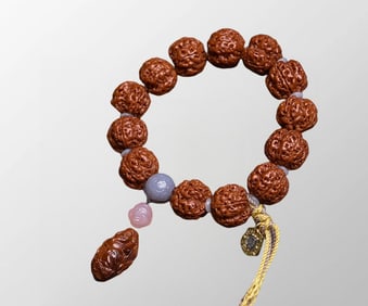 Natural Vajra Bodhi & Agate Beads Bracelet