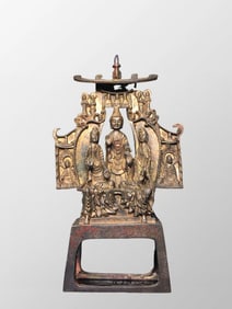 Beiwei Period Gilt Gold Bronze Buddha Statue