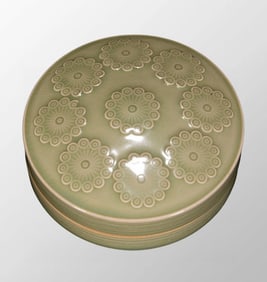 Vintage Chinese Yue Kiln Porcelain Jewellery Box