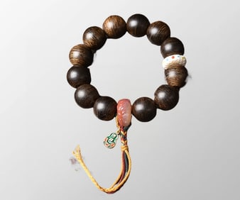 20mm Vietnamese Natural Chenxiang Wood Beads Bracelet