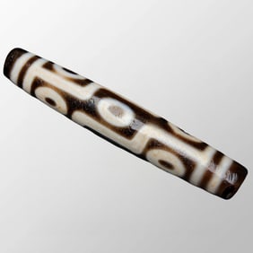 Tibetan Nine Eyes DZI Agate Lucky Pendant