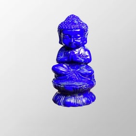 Chinese Lapis Lazuli Carved Buddha Statue/Pendant