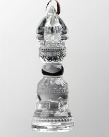 Superb Chinese White Crystal Dharma-vessel Bell Pendant
