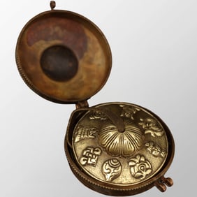 Vintage Tibetan Copper Dharma-vessel Statue