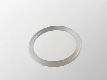 Inside Diameter 56mm Chinese White Hetian Jade Bracelet