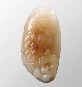 Superb Chinese Natural Hetian Jade Carved Fortune Elephant Pendant w Certificate